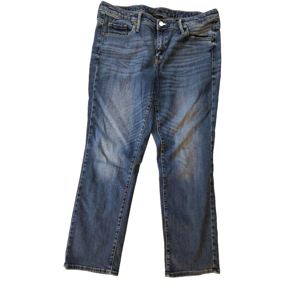 Mossimo Jeans Womens 14R Mid Rise Straight Denim Boot Cut